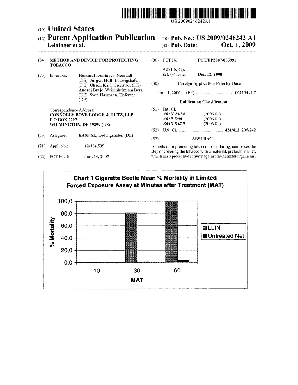 METHOD AND DEVICE FOR PROTECTING TOBACCO - diagram, schematic, and image 01