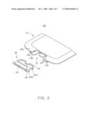 BATTERY COVER LATCH MECHANISM AND PORTABLE ELECTRONIC DEVICE USING SAME diagram and image