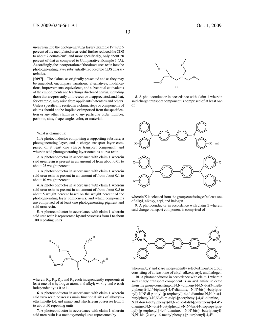 UREA RESIN CONTAINING PHOTOGENERATING LAYER PHOTOCONDUCTORS - diagram, schematic, and image 14