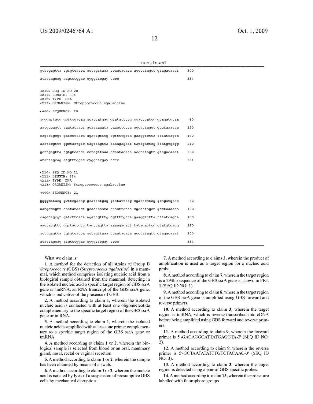 Method for the detection of group B Streptococcus (GBS) (Streptococcus agalactiae) in mammals - diagram, schematic, and image 24