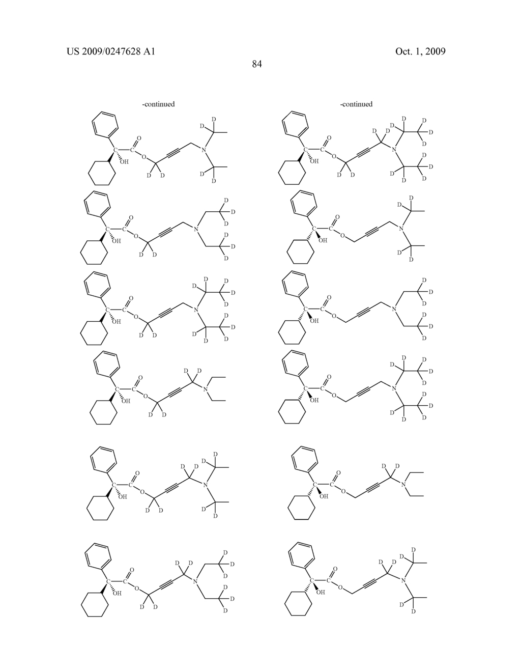 SUBSTITUTED PHENYLCYCLOHEXYLGLYCOLATES - diagram, schematic, and image 85