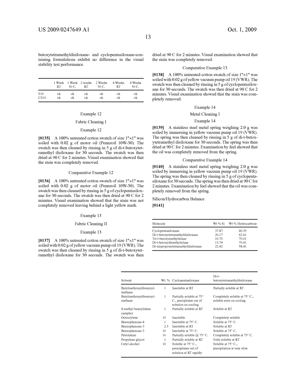 Compositions using evaporable silicone carriers for cosmetics, cleaning and care product compositions - diagram, schematic, and image 14