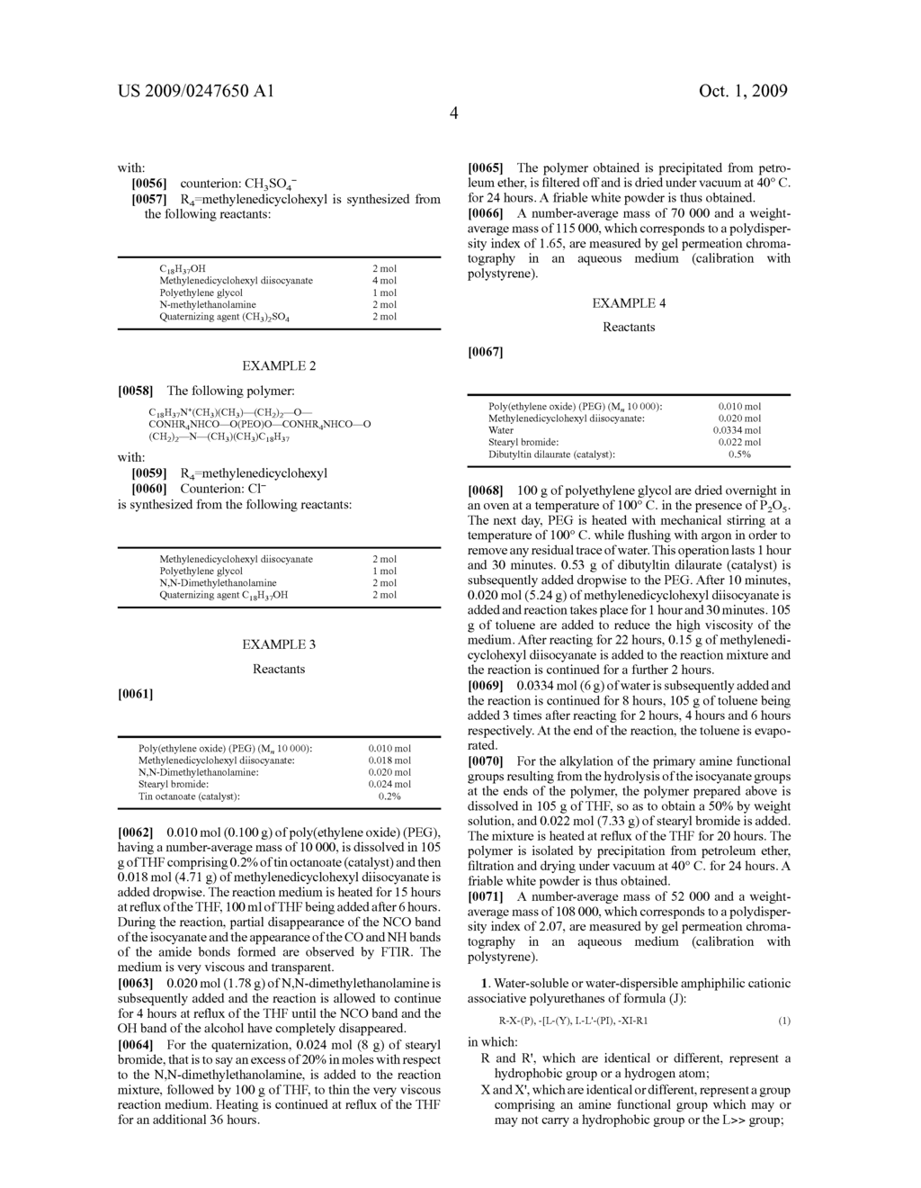 NOVEL CATIONIC ASSOCIATIVE POLYURETHANES AND THEIR USE AS THICKENERS - diagram, schematic, and image 05