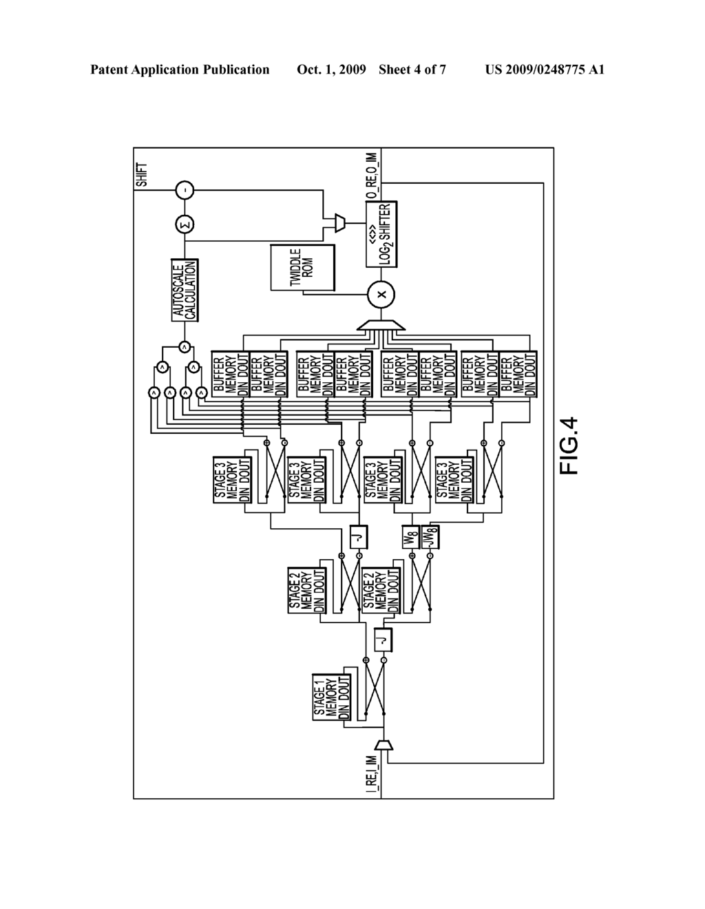 APPARATUS AND METHOD FOR AREA AND SPEED EFFICIENT FAST FOURIER TRANSFORM (FFT) PROCESSORING WITH RUNTIME AND STATIC PROGRAMMABILITY OF NUMBER OF POINTS - diagram, schematic, and image 05