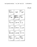 APPARATUS FOR INPUTTING CHARACTERS AND METHOD FOR SUPPORTING KEYBOARD FUNCTIONS diagram and image