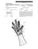 Abrading glove with integrated cleaner diagram and image