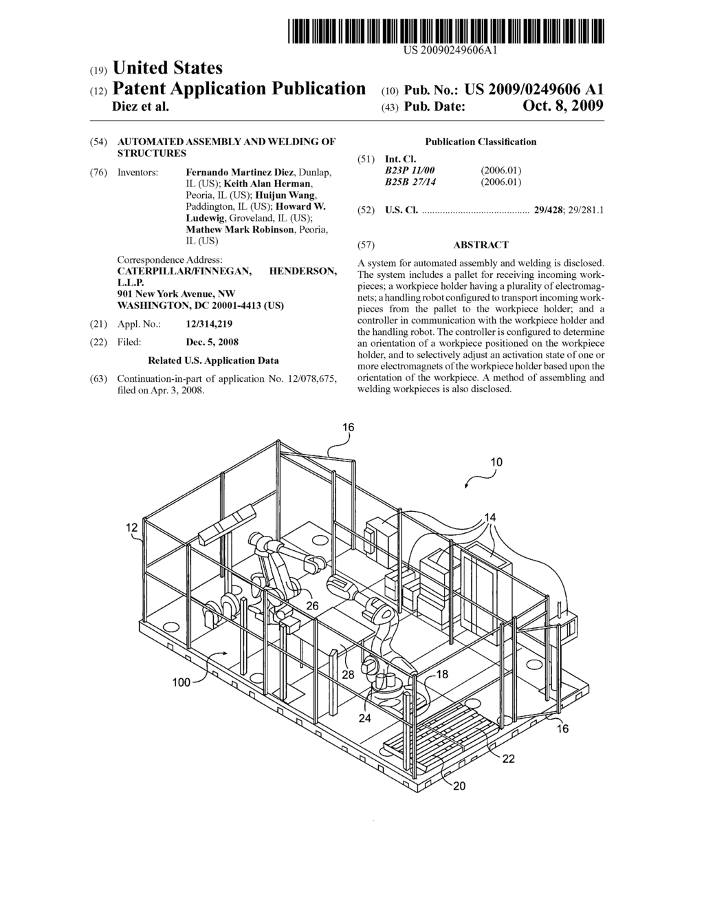 Automated assembly and welding of structures - diagram, schematic, and image 01