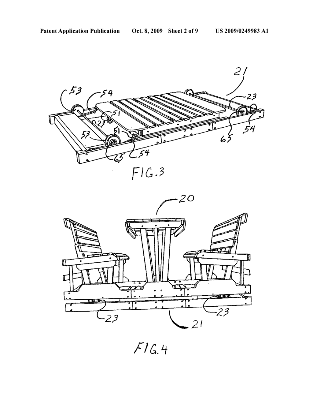 Gliding table and chairs - diagram, schematic, and image 03