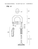 Engine with desmodromically actuated rocker diagram and image