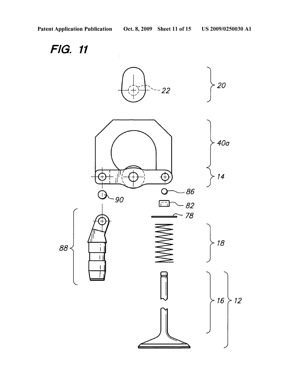 Engine with desmodromically actuated rocker - diagram, schematic, and image 12