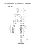 Engine with desmodromically actuated rocker diagram and image