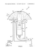 FOUNTAIN WITH FOG-FILLED, ILLUMINATED WATER DOMES diagram and image