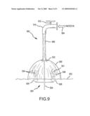 FOUNTAIN WITH FOG-FILLED, ILLUMINATED WATER DOMES diagram and image