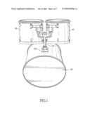 ADJUSTABLE HOLDING DEVICE FOR DRUMS diagram and image