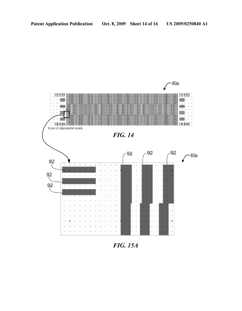 Template Having Alignment Marks Formed of Contrast Material - diagram, schematic, and image 15