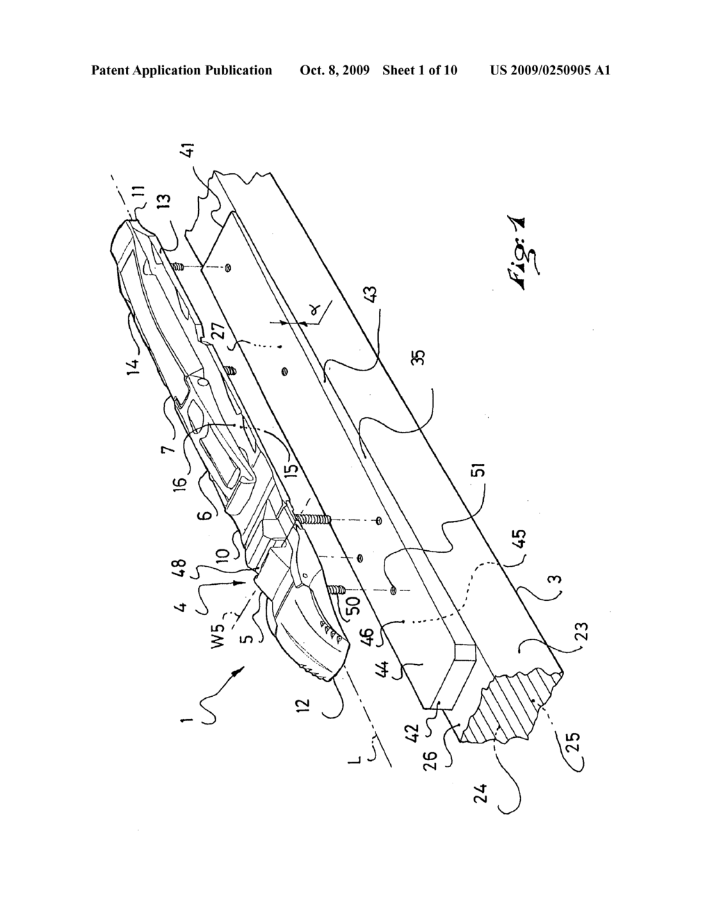 Assembly including a gliding board and a device for retaining an article of footwear - diagram, schematic, and image 02