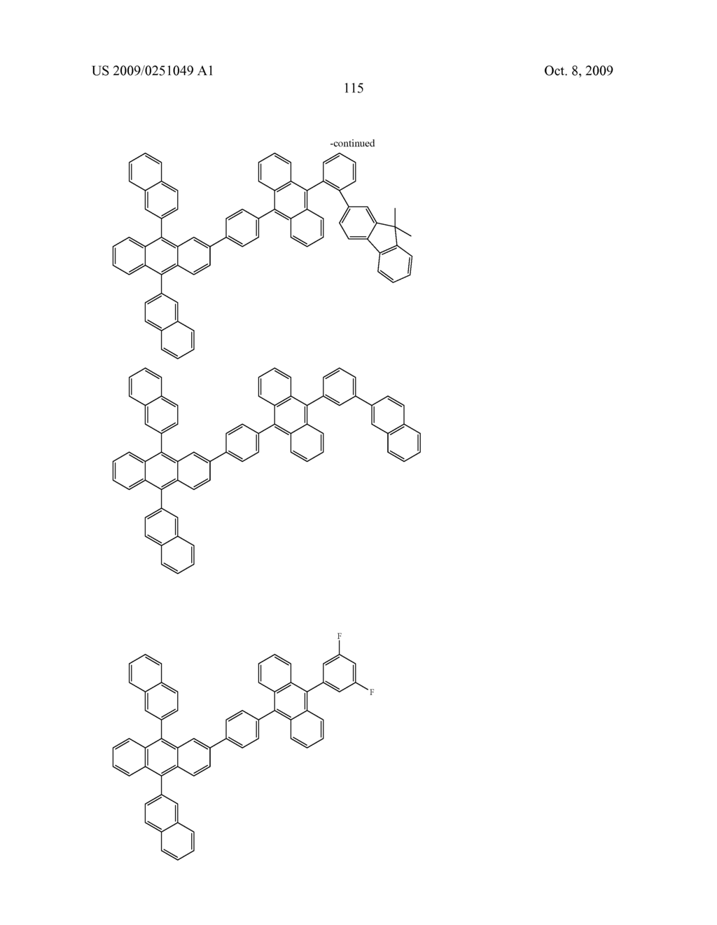 Organic electroluminescent device utilizing organic electroluminescent compounds - diagram, schematic, and image 117