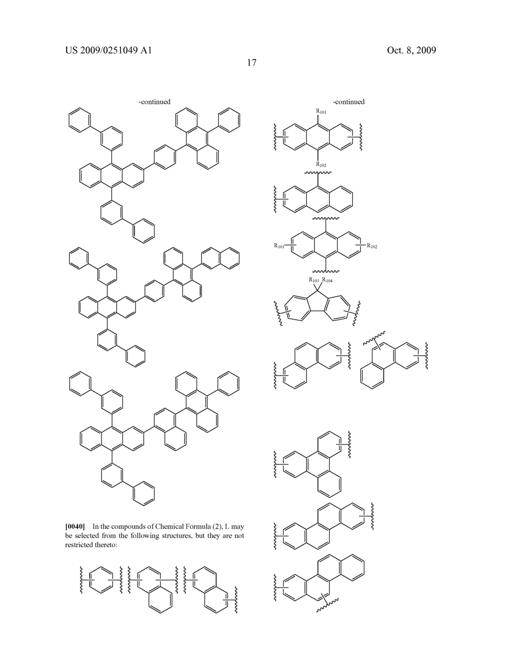 Organic electroluminescent device utilizing organic electroluminescent compounds - diagram, schematic, and image 19