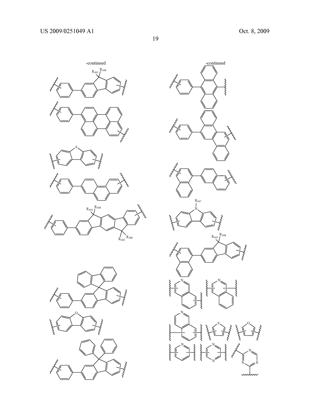 Organic electroluminescent device utilizing organic electroluminescent compounds - diagram, schematic, and image 21