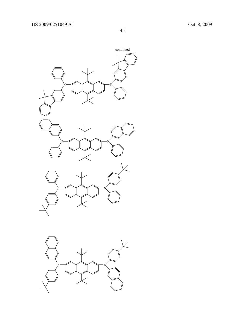 Organic electroluminescent device utilizing organic electroluminescent compounds - diagram, schematic, and image 47