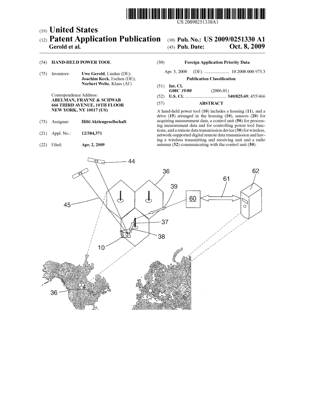 Hand-held power tool - diagram, schematic, and image 01