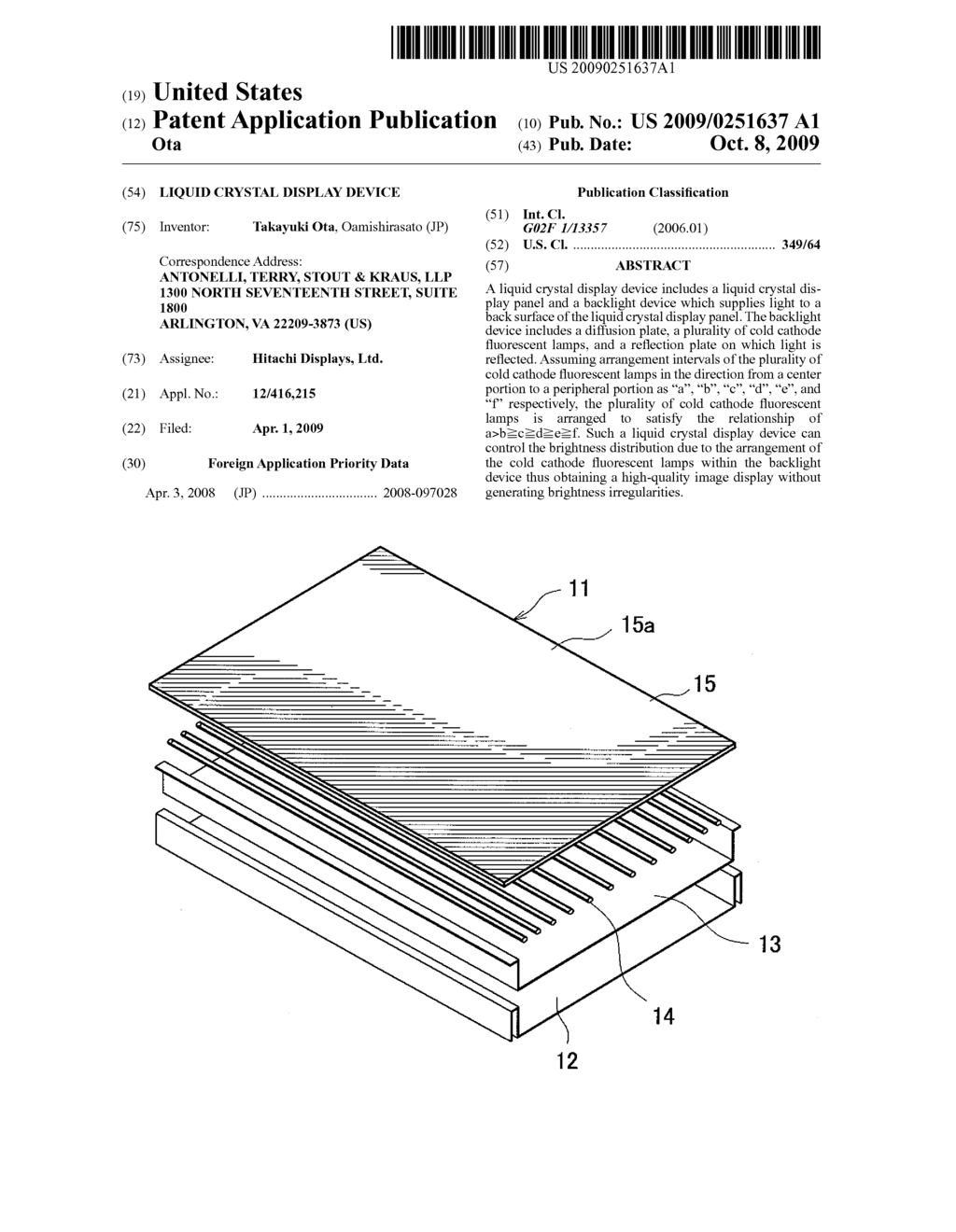 LIQUID CRYSTAL DISPLAY DEVICE - diagram, schematic, and image 01