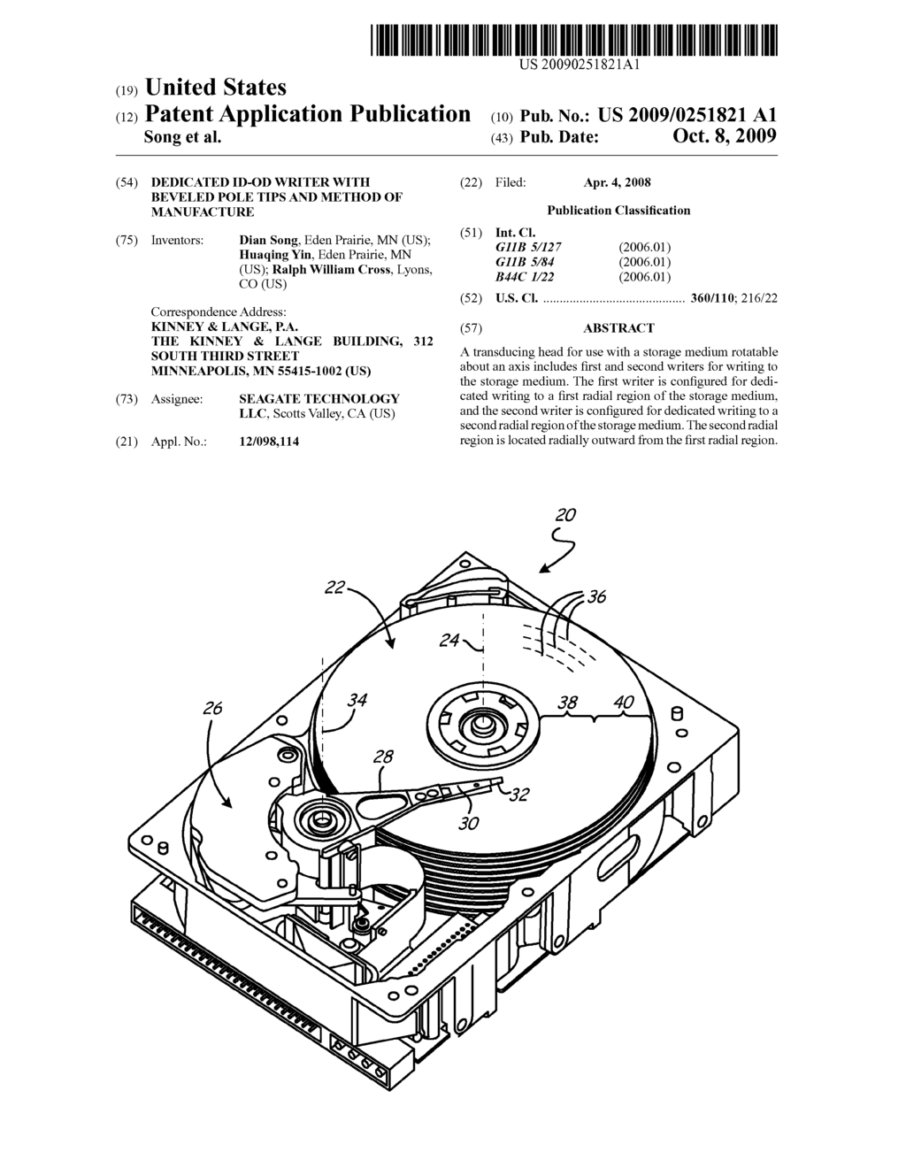 DEDICATED ID-OD WRITER WITH BEVELED POLE TIPS AND METHOD OF MANUFACTURE - diagram, schematic, and image 01