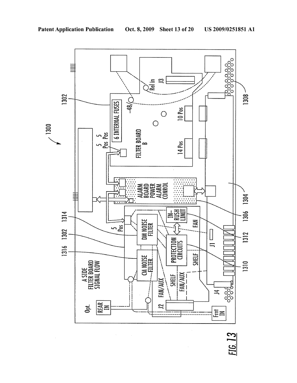 TELECOM POWER DISTRIBUTION UNIT WITH INTEGRATED FILTERING AND TELECOM SHELF COOLING MECHANISMS - diagram, schematic, and image 14