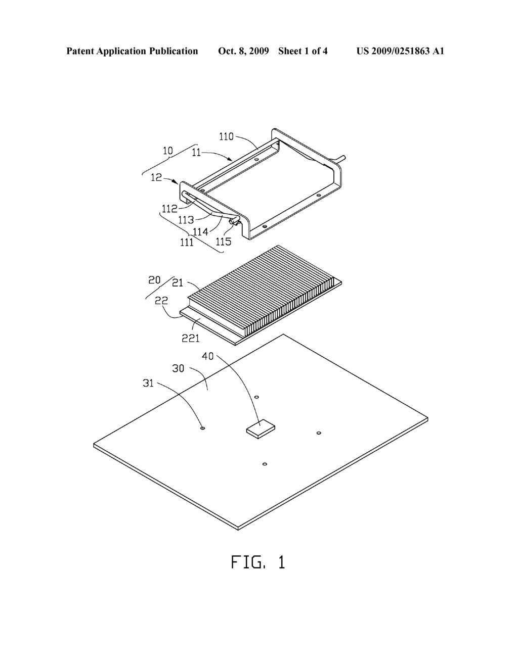 MOUNTING DEVICE FOR MOUNTING HEAT SINK ONTO ELECTRONIC COMPONENT - diagram, schematic, and image 02