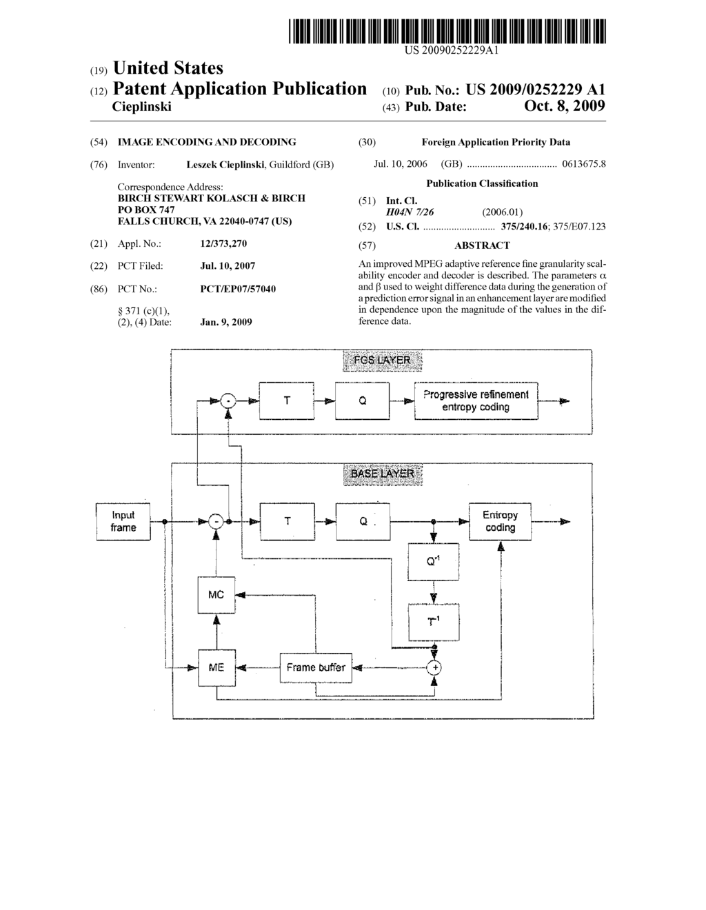 IMAGE ENCODING AND DECODING - diagram, schematic, and image 01