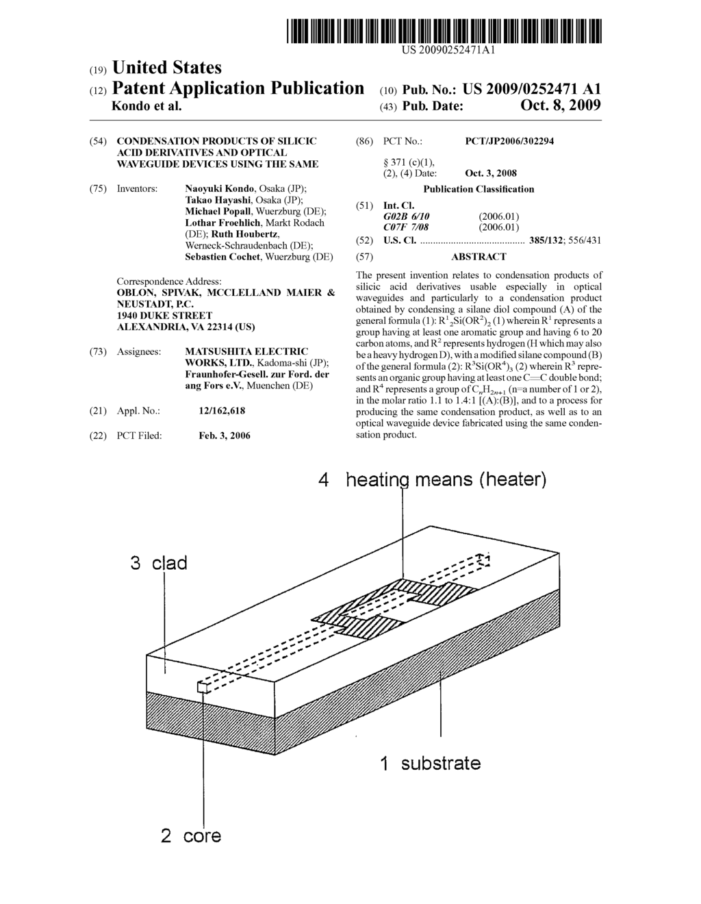 CONDENSATION PRODUCTS OF SILICIC ACID DERIVATIVES AND OPTICAL WAVEGUIDE DEVICES USING THE SAME - diagram, schematic, and image 01