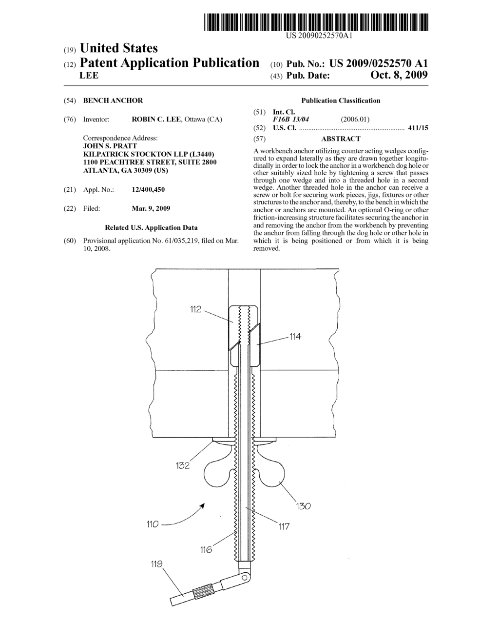 BENCH ANCHOR - diagram, schematic, and image 01