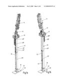 ARRANGEMENT FOR CONVEYING CONCRETE WITH A HEIGHT-ADJUSTABLE CONCRETE DISTRIBUTING MAST diagram and image