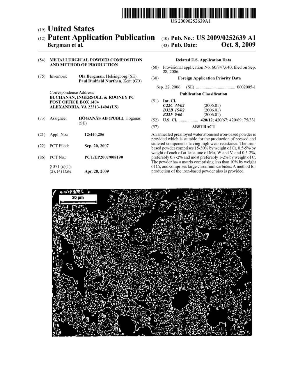 METALLURGICAL POWDER COMPOSITION AND METHOD OF PRODUCTION - diagram, schematic, and image 01