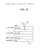 Method for producing optical element having multi-layered film diagram and image