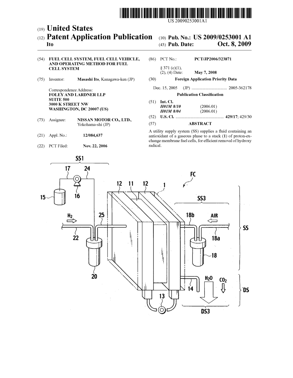 Fuel Cell System, Fuel Cell Vehicle, and Operating Method for Fuel Cell System - diagram, schematic, and image 01