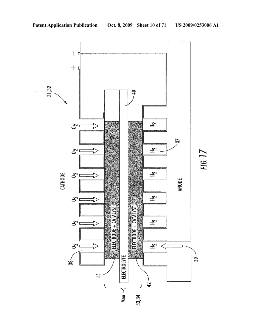 MICRO FUEL CELL AND CORRESPONDING MICROREACTOR, SUPPLIED WITH HYDROGEN, FOR PRODUCING ELECTRIC ENERGY - diagram, schematic, and image 11