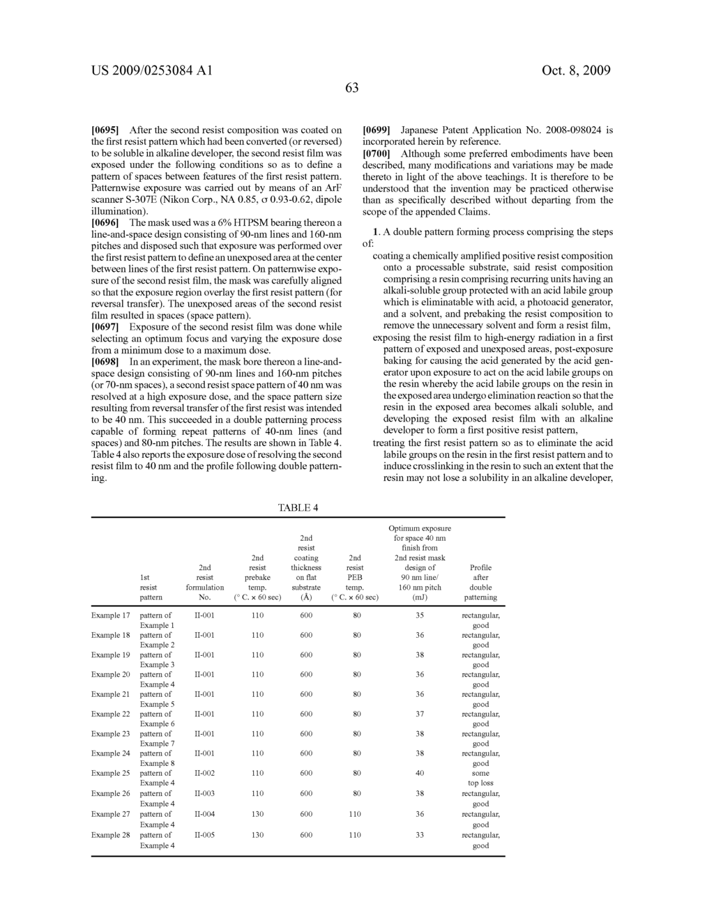 DOUBLE PATTERNING PROCESS - diagram, schematic, and image 65