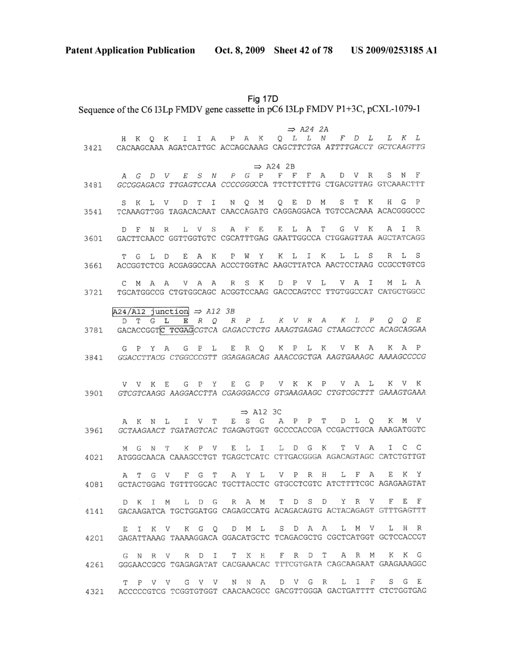 AVIPOX RECOMBINANTS EXPRESSING FOOT AND MOUTH DISEASE VIRUS GENES - diagram, schematic, and image 43