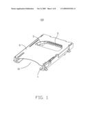 Electrical card connector with improved card locking arm for holding an inserted card diagram and image