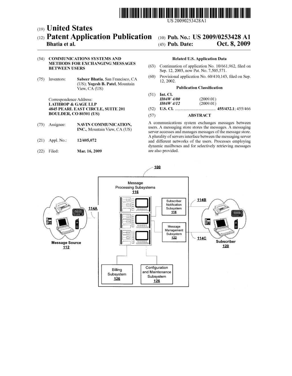 Communications Systems And Methods For Exchanging Messages Between Users - diagram, schematic, and image 01