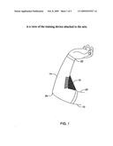 Elbow joint angle training aid diagram and image