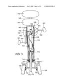 Bicycling exercise apparatus diagram and image