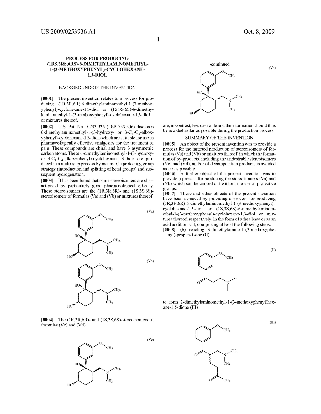 Process for Producing (1RS,3RS,6RS)-6-dimethylaminomethyl-1-(3-methoxyphenyl)-cyclohexane-1,3-d- iol - diagram, schematic, and image 02