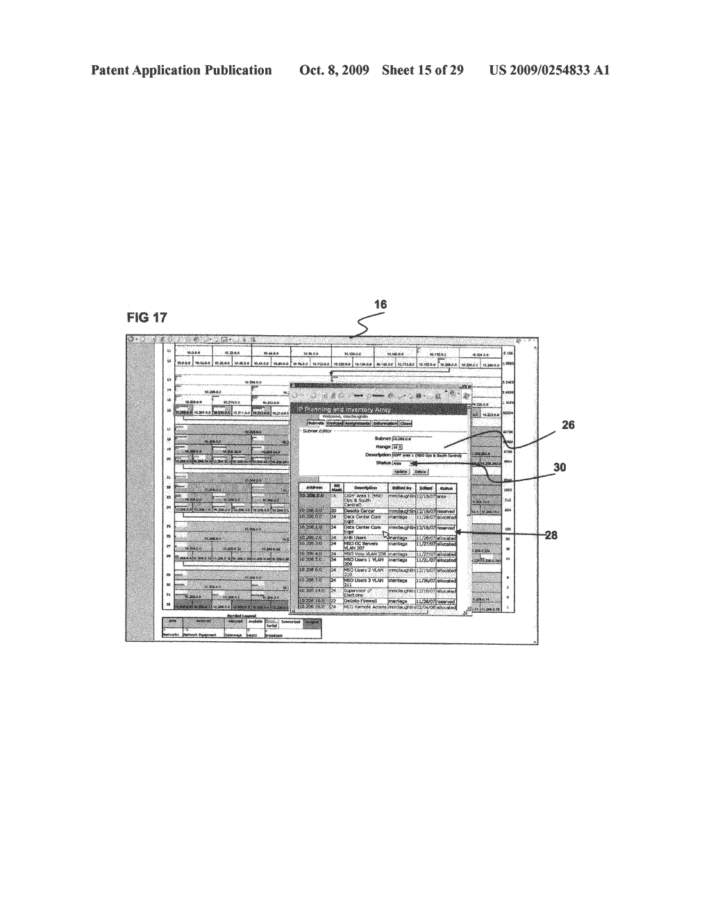 SYSTEM AND METHOD FOR DISPLAYING INFORMATION ABOUT SUBNETS - diagram, schematic, and image 16