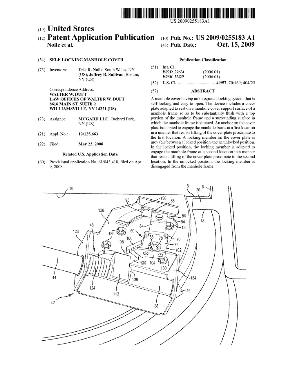 SELF-LOCKING MANHOLE COVER - diagram, schematic, and image 01