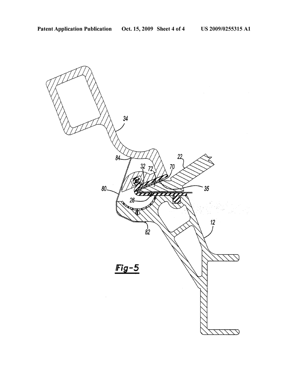 SHEET METAL BENDING BRAKE WITH IMPROVED HINGE - diagram, schematic, and image 05
