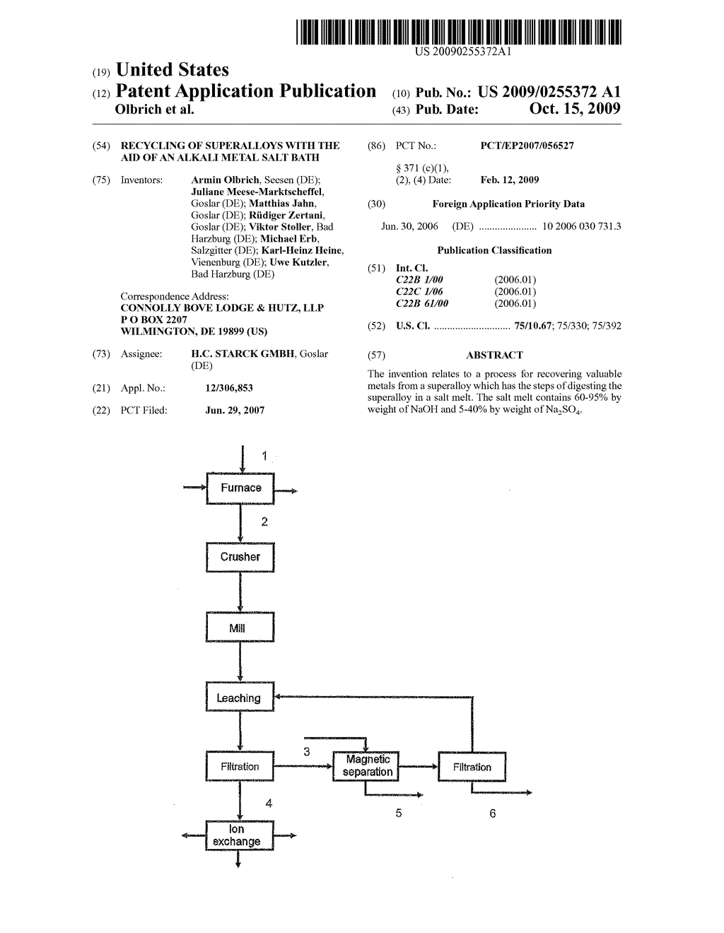 RECYCLING OF SUPERALLOYS WITH THE AID OF AN ALKALI METAL SALT BATH - diagram, schematic, and image 01