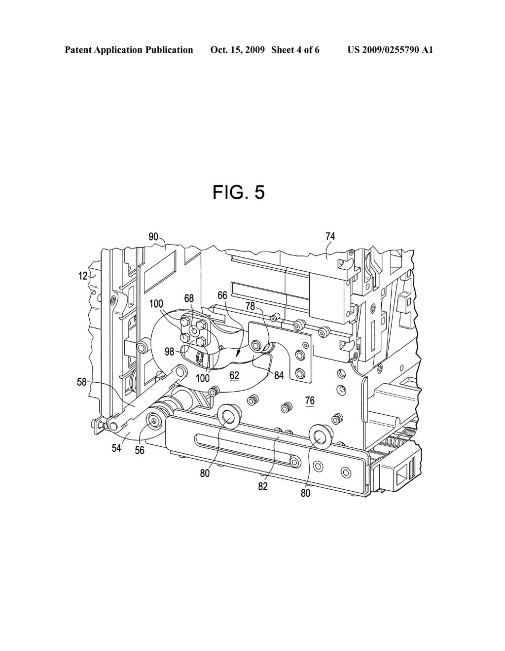 RACKING MECHANISM FOR A CIRCUIT BREAKER - diagram, schematic, and image 05