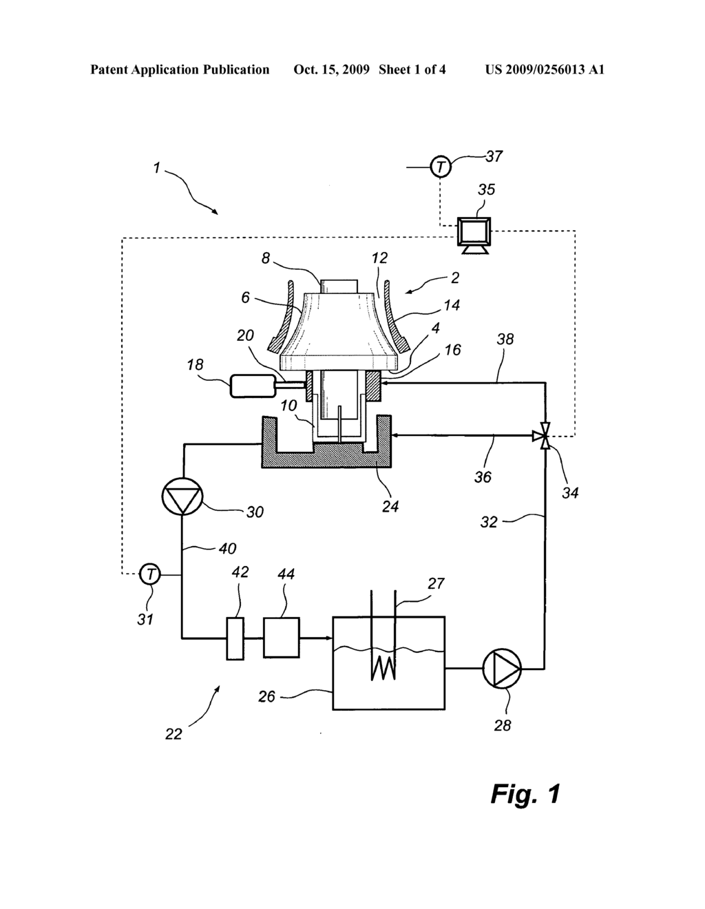 Crushing apparatus and method of putting it into operation - diagram, schematic, and image 02